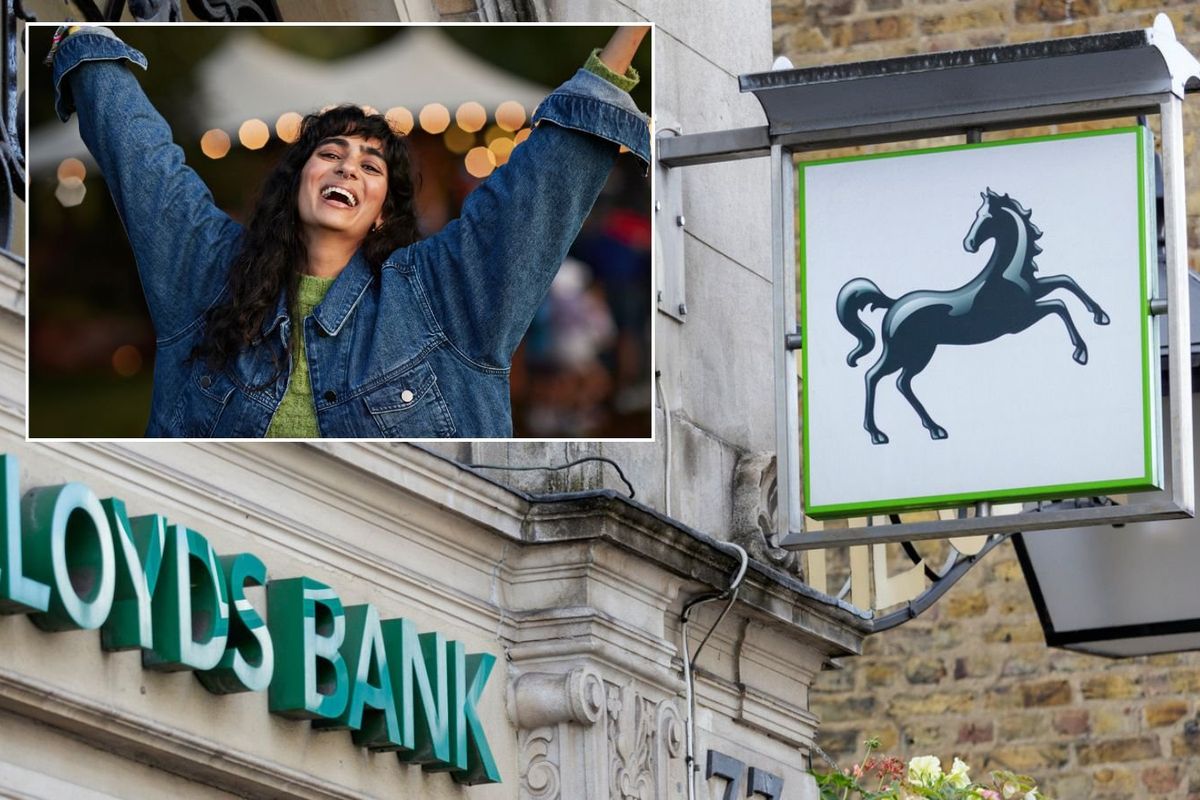 Lloyd's bank and happy customer