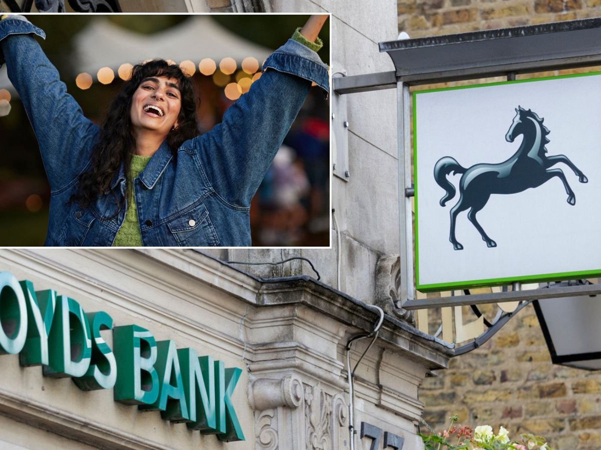 Lloyd's bank and happy customer