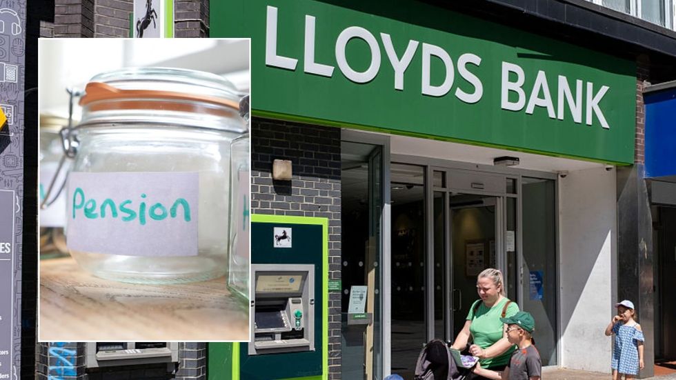 Lloyds Bank and pension money jar