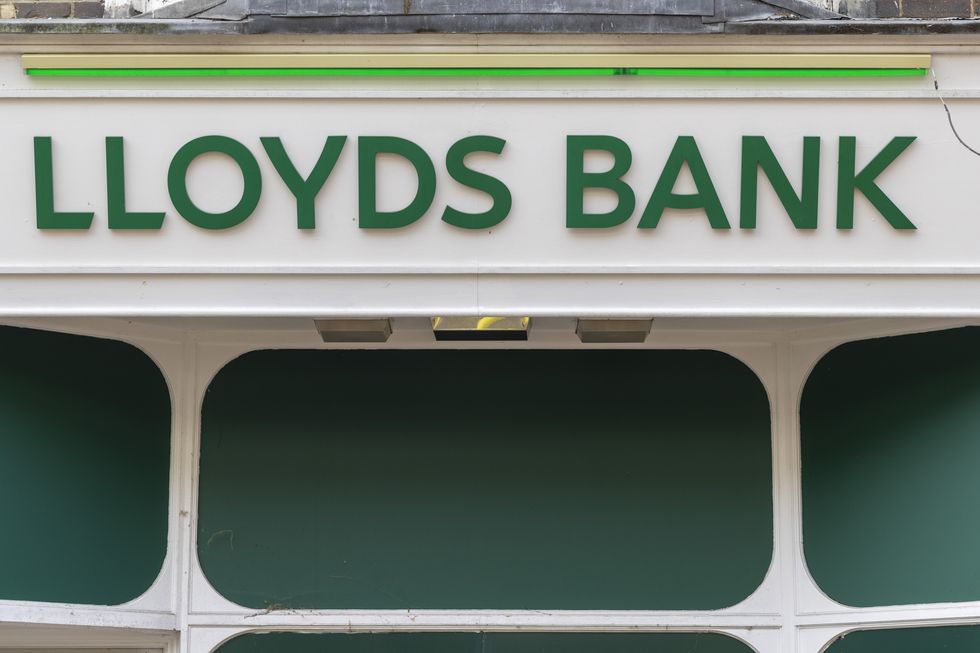 Lloyds Bank branch sign in pictures