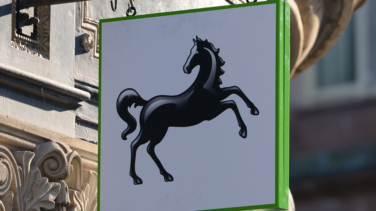 Lloyds Bank logo outside bank branch