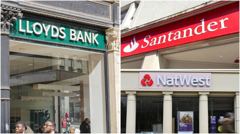 Lloyds Bank, Santander, NatWest bank branches
