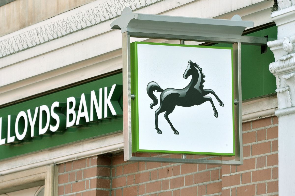 Lloyds Bank sign outside branch