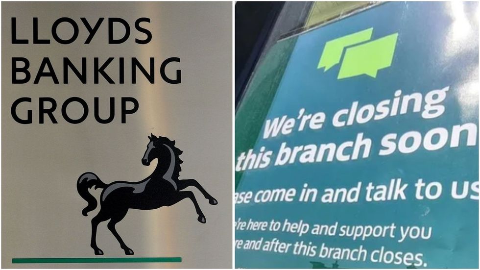 Lloyds Banking Group - store close down sign