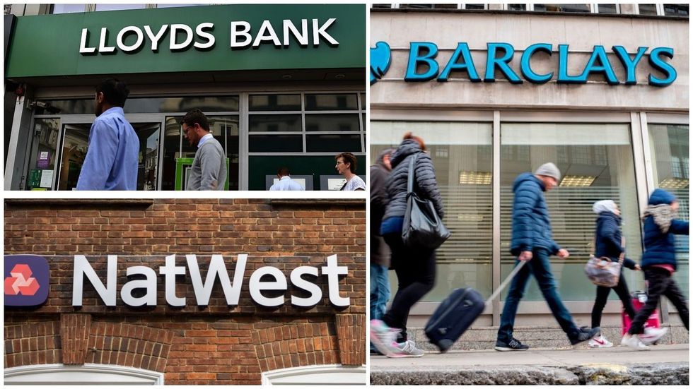 Lloyds, Barclays and NatWest bank branches