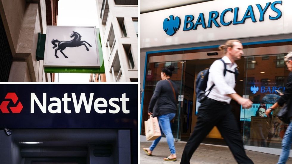 Lloyds, NatWest and Barclays branches