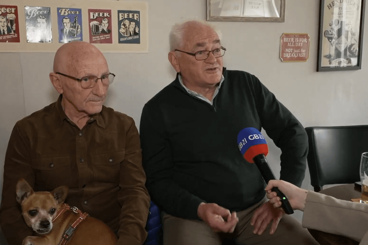 Local residents at the Great Harwood speak to GB News