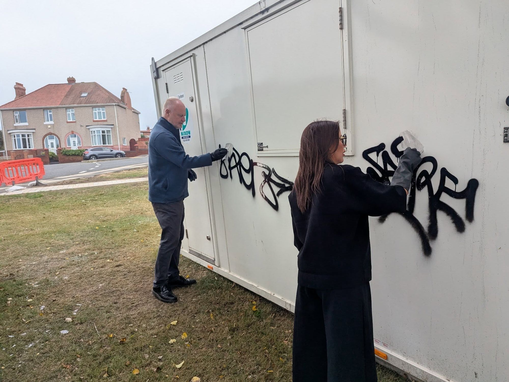 Local residents band together to clean up war memorial after 'deplorable' vandals tear up site