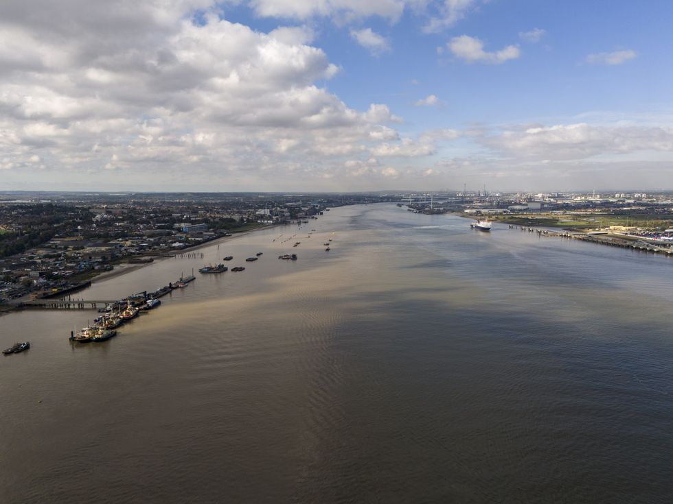 Location of the proposed Lower Thames Crossing between Kent and Sussex