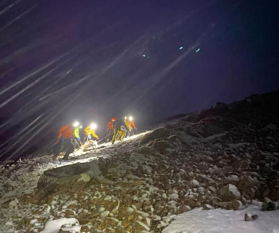 Lochaber Mountain Rescue Team attending to an incident