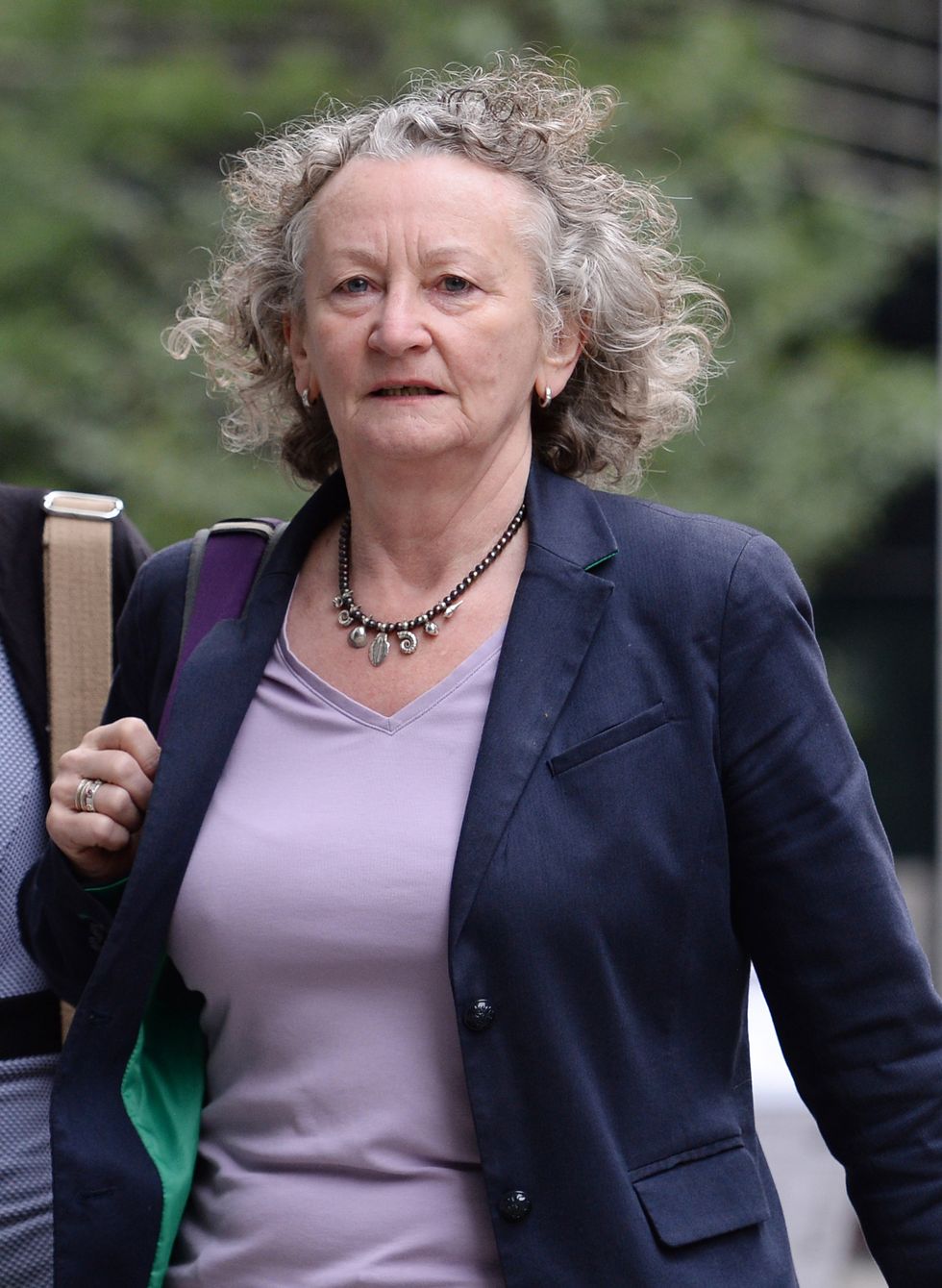 London Assembly member Baroness Jenny Jones of Moulsecoomb arrives at the High Court in London to attends a hearing by the Investigatory Powers Tribunal - which considers complaints about the way public authorities use covert techniques - into claims against GCHQ brought by herself, George Galloway and Caroline Lucas.