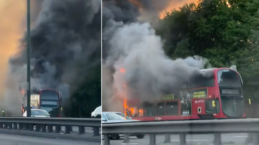 London bus fire