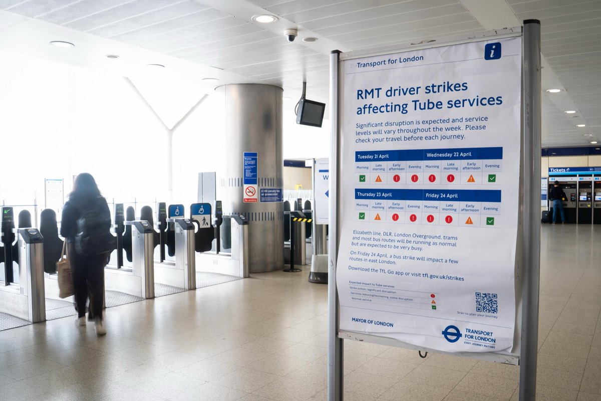 Tube strikes bring more chaos to London as second 24-hour walk out begins