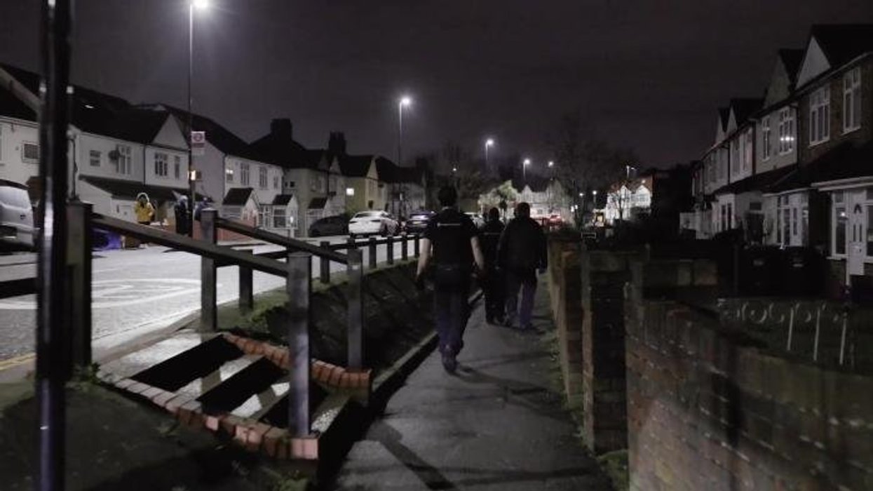 Watch moment suspected people smugglers are arrested in early morning raids as more than 50 immigration officers descend on London