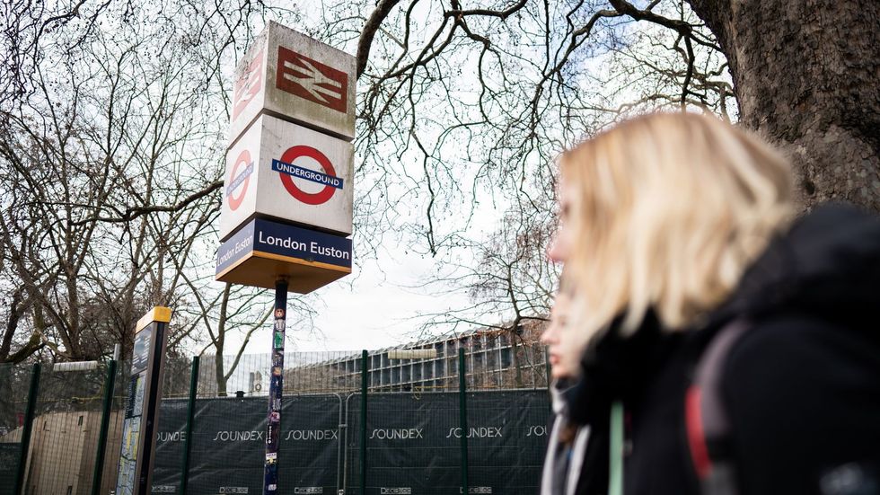 London Euston station sign