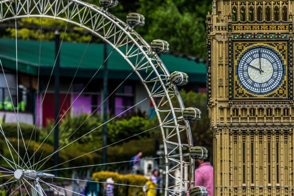 London Eye and Elizabeth Tower in Lego