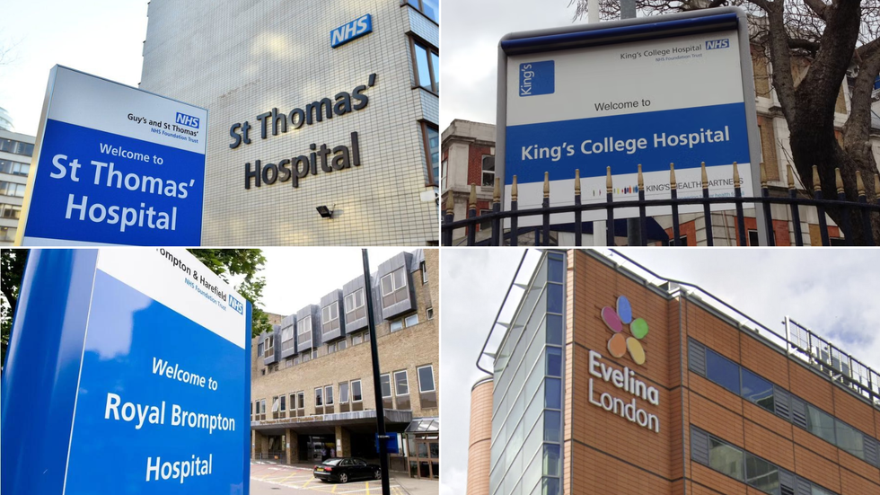 London hospital signage