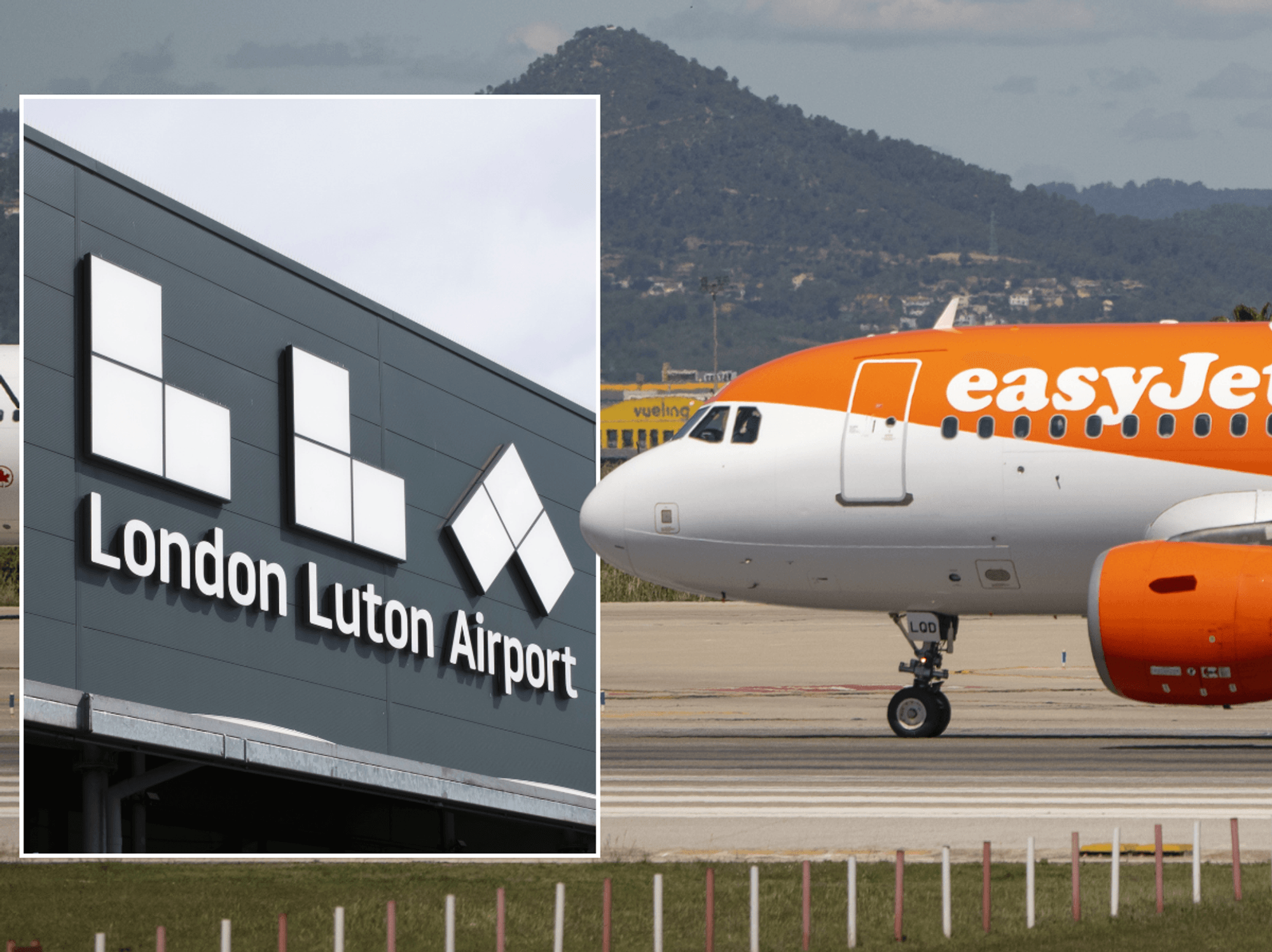 London Luton Airport; easyJet plane