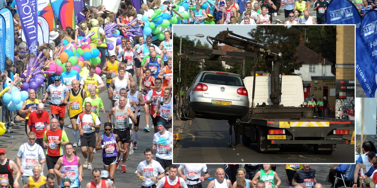 NextImg:Motorists risk vehicles being towed tonight as the London Marathon causes chaos for drivers