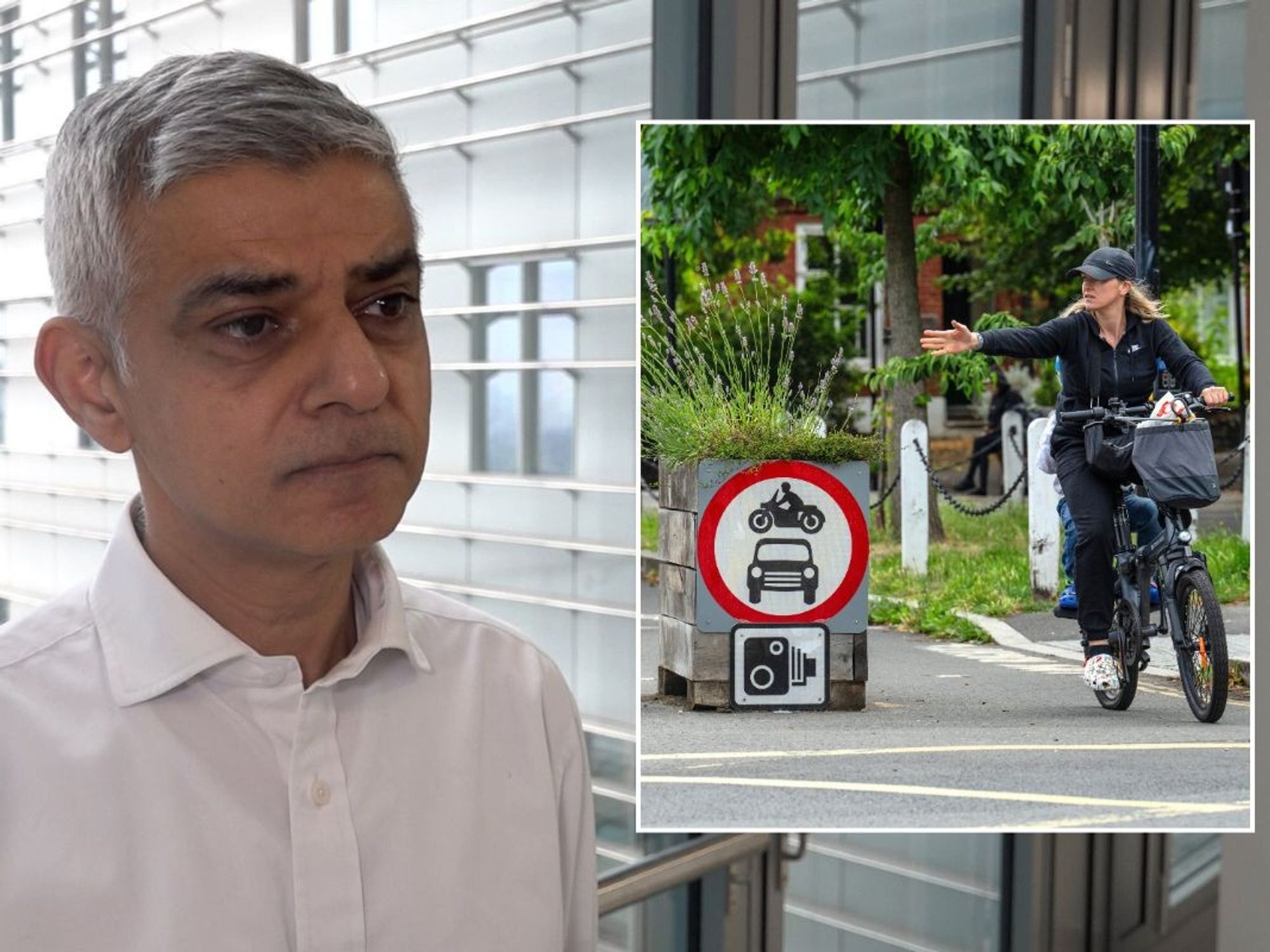 London Mayor Sadiq Khan and a Low Traffic Neighbourhood