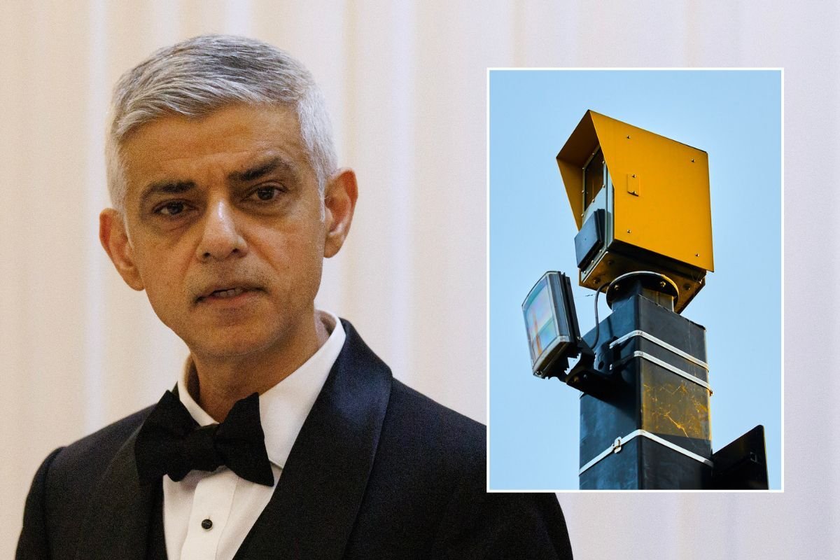 London Mayor Sadiq Khan and an example of a radar-based road camera