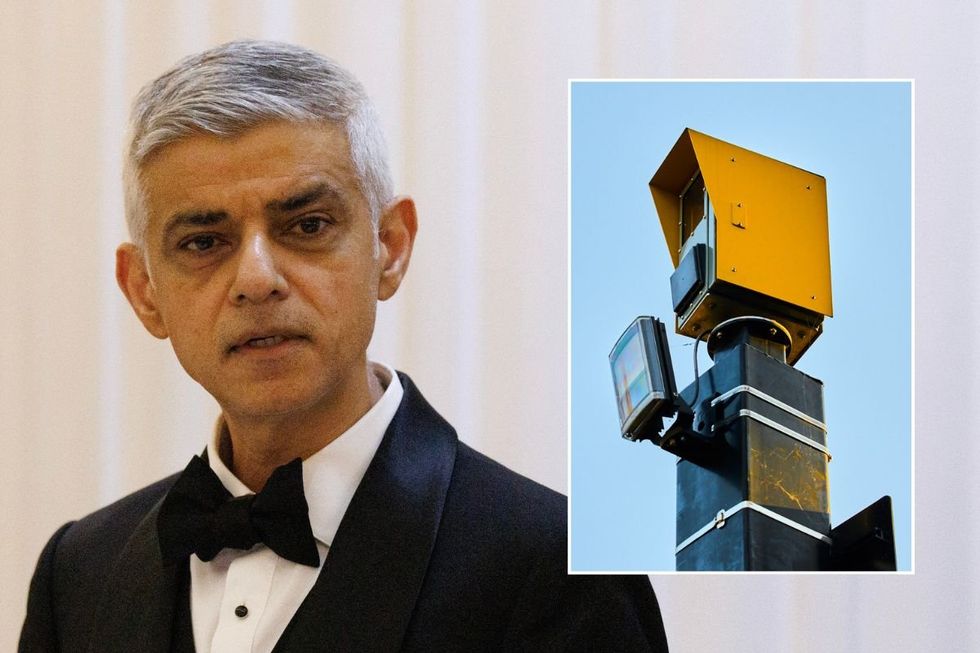 London Mayor Sadiq Khan and an example of a radar-based road camera
