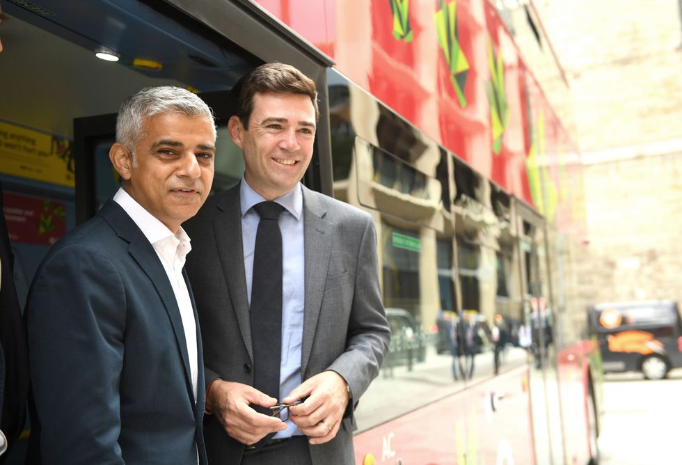 London Mayor Sadiq Khan and Mayor of Greater Manchester, Andy Burnham.