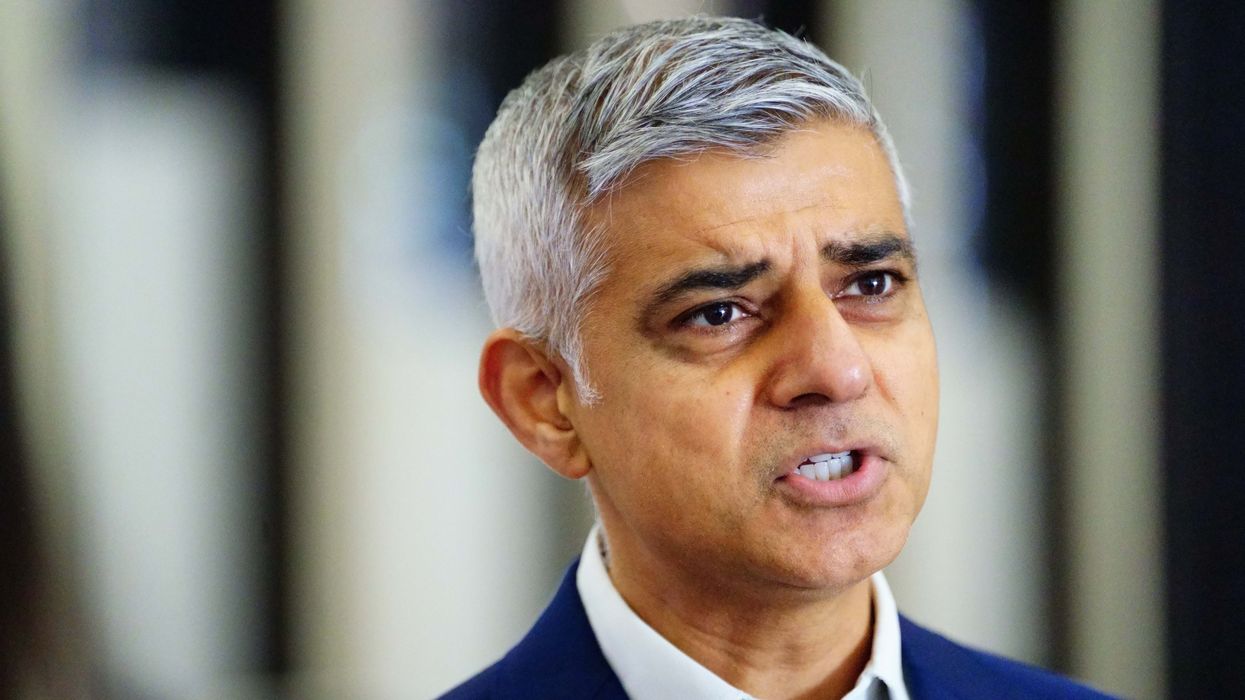 London Mayor Sadiq Khan during a tour of Bond Street Elizabeth line station