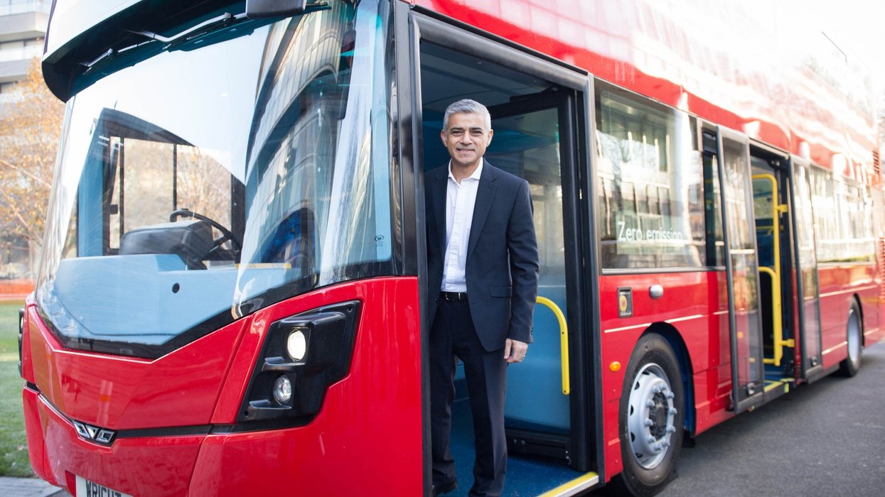 London Mayor Sadiq Khan has praised the rollout of electric buses