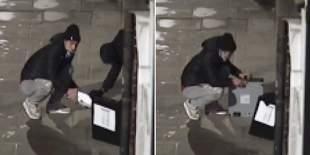 NextImg:London news: Watch CCTV moment bungling thugs steal EMPTY tills from Camden restaurant