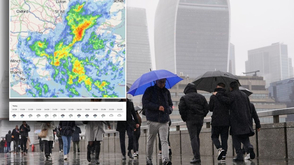 London rain and weather map