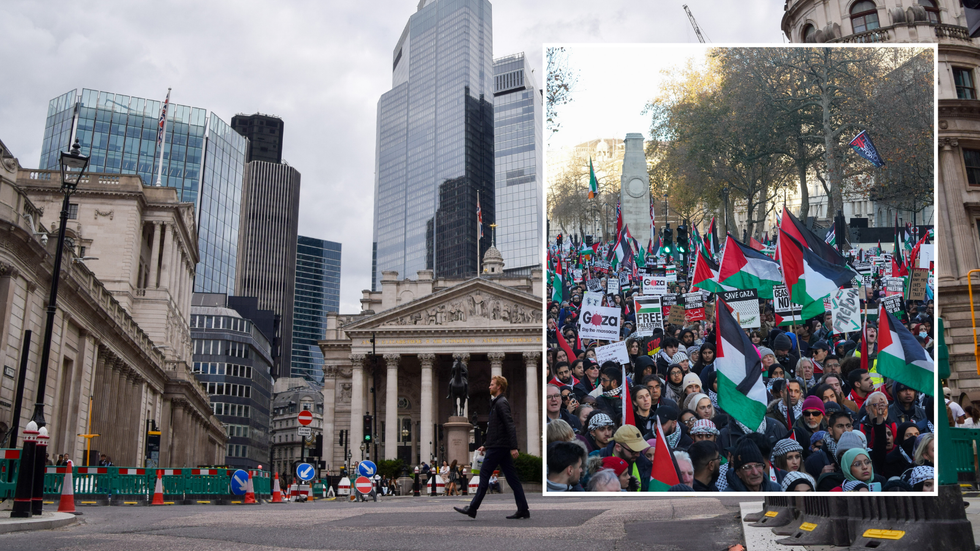 London Stock Exchange/Palestine Protest
