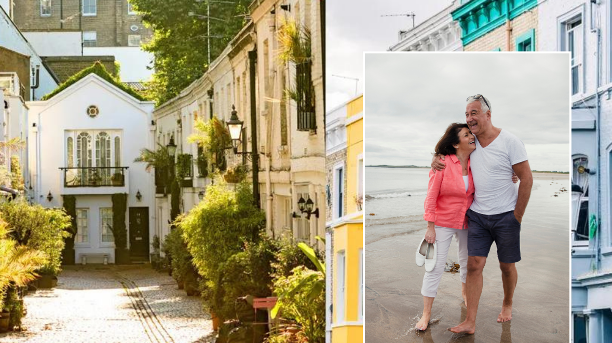 London streets / couple on a beach