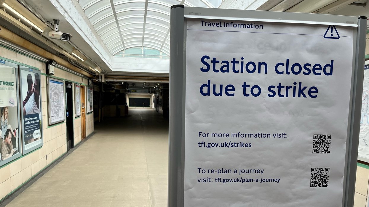 London Tube station as strikes expected to cause delays