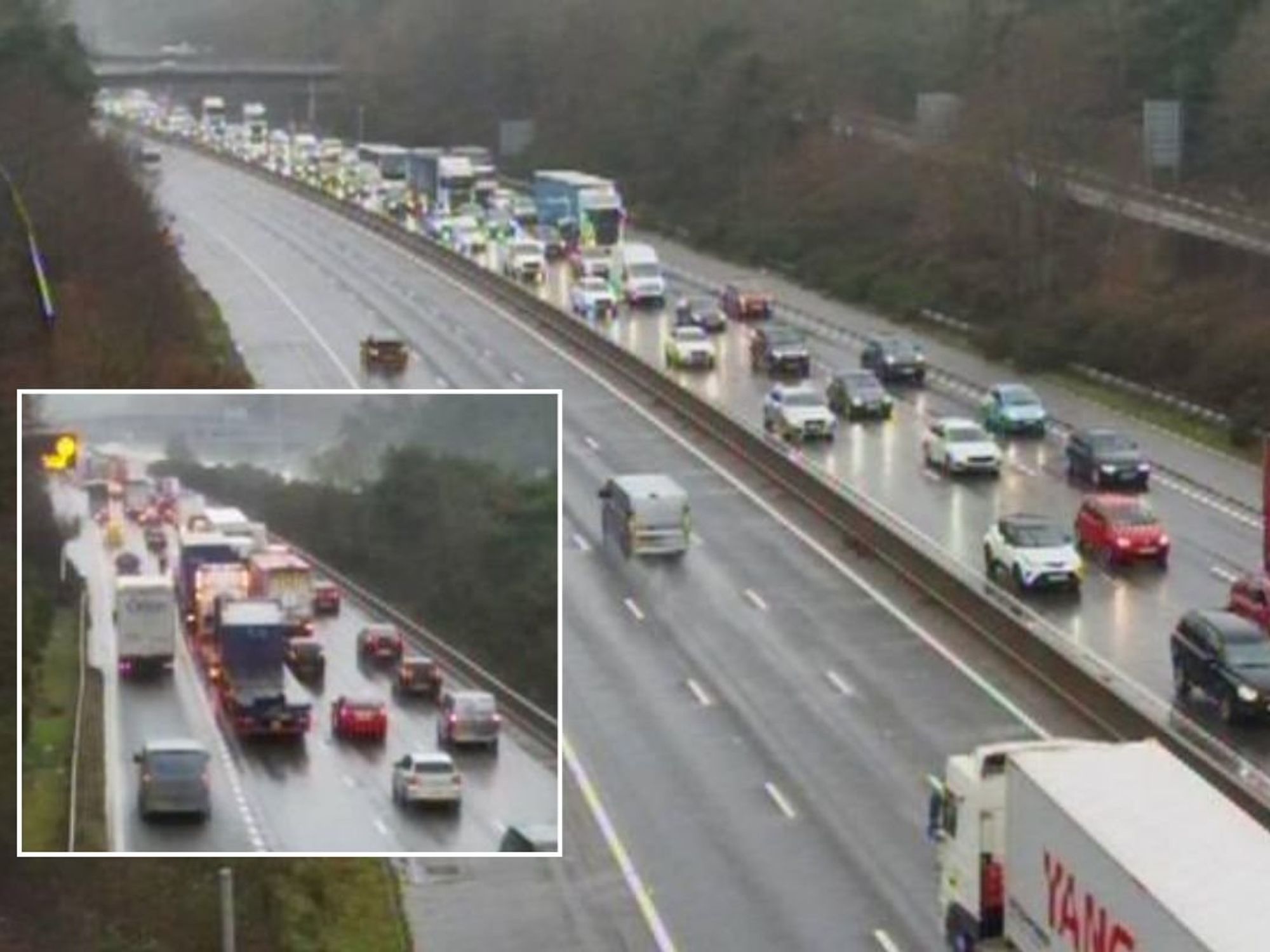 Long delays remain on the M3 in Surrey this morning