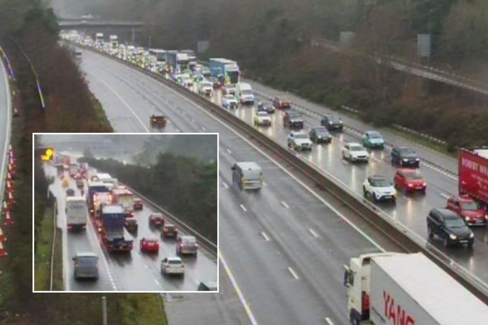 Long delays remain on the M3 in Surrey this morning