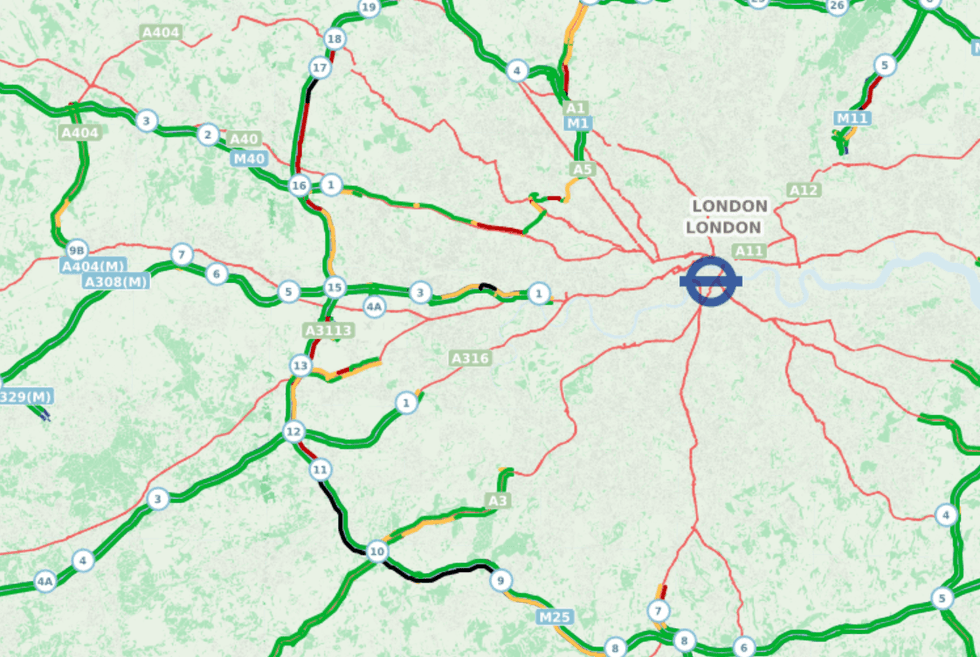 Long traffic delays are being seen on the M25 this morning