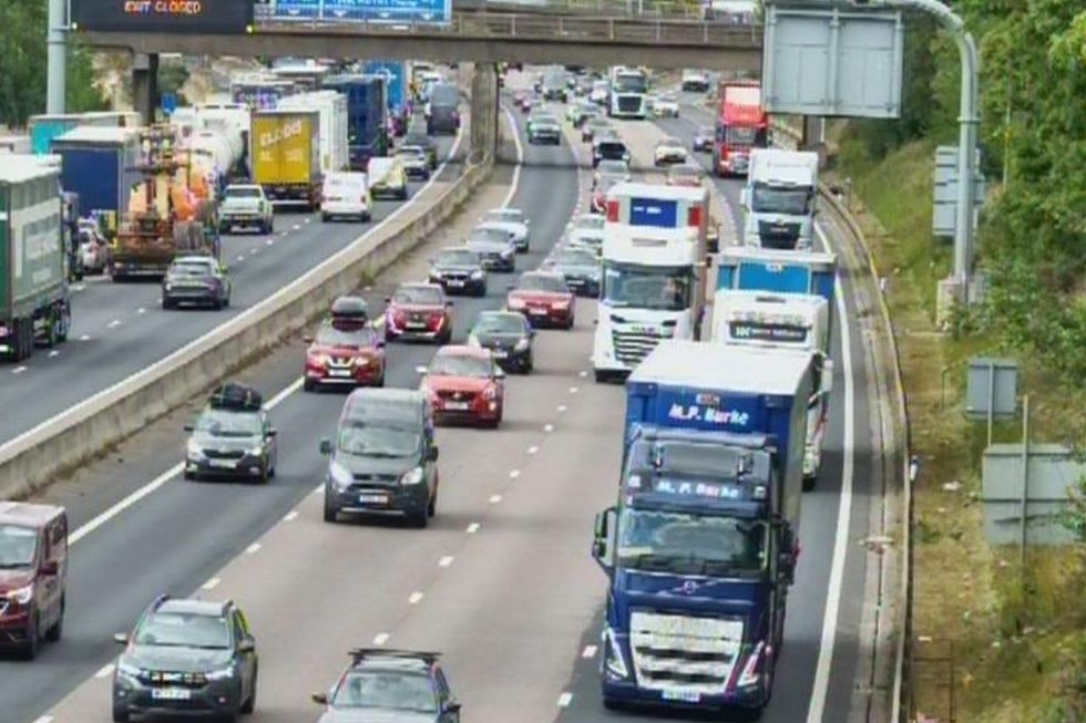 Long traffic delays on the M6