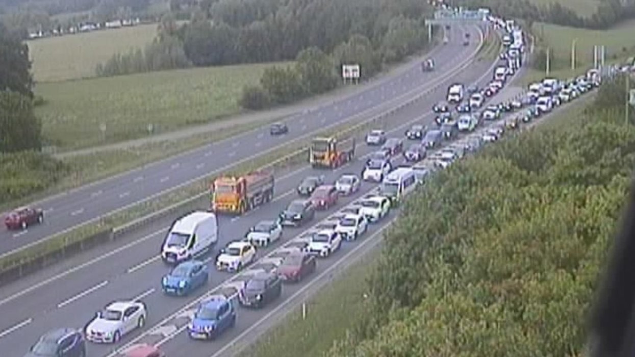 Long traffic queues on the M5