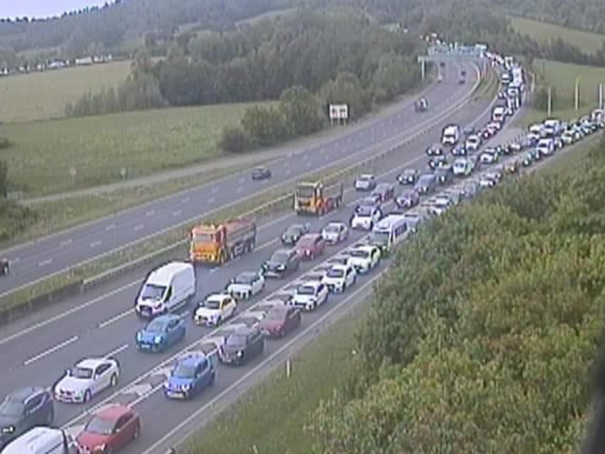 Long traffic queues on the M5