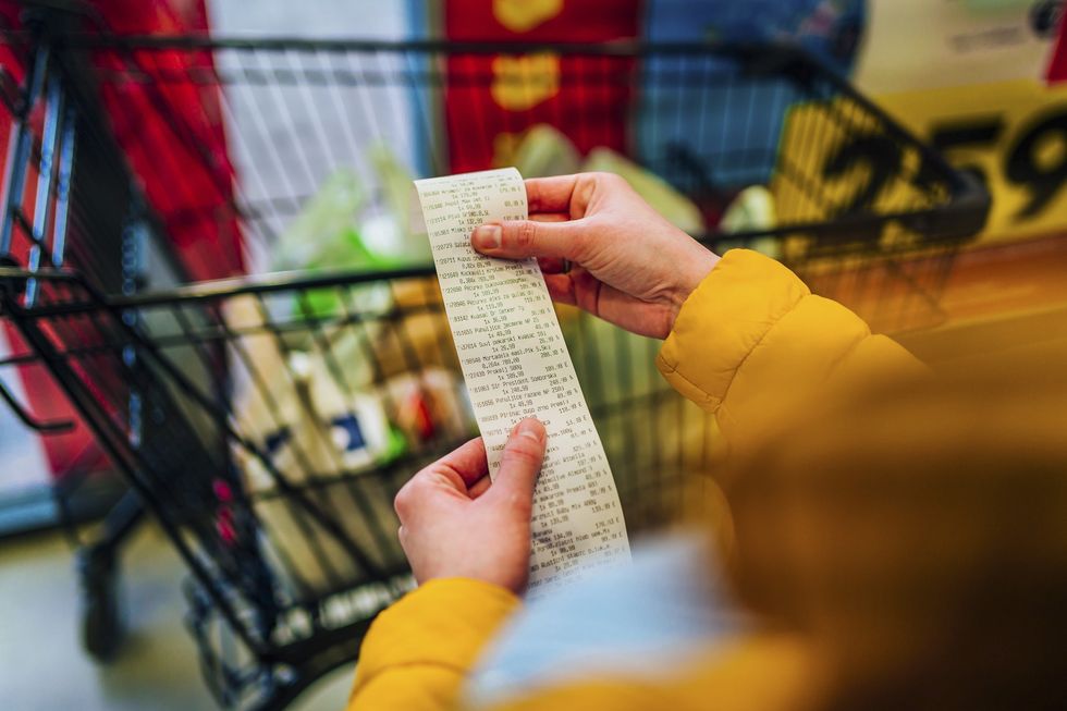 Looking at food bill
