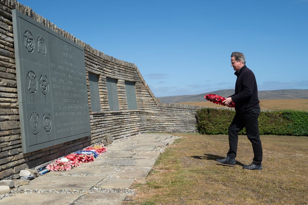 Lord Cameron in the Falklands