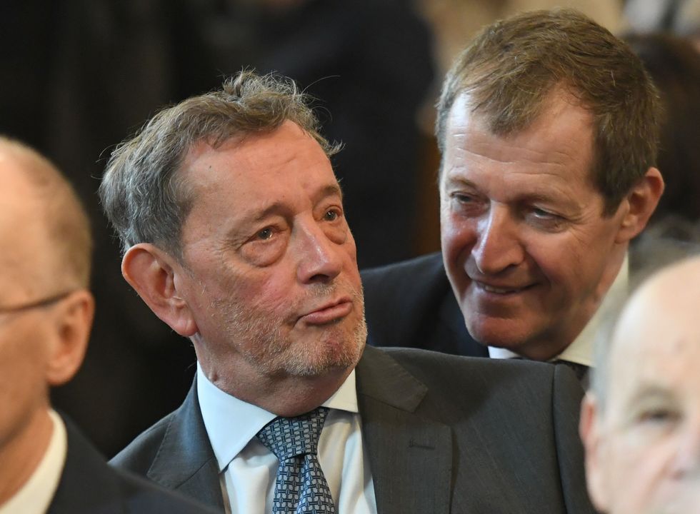 Lord David Blunkett and Alastair Campbell, former Director of Communications and Strategy for Tony Blair at Southwark Cathedral