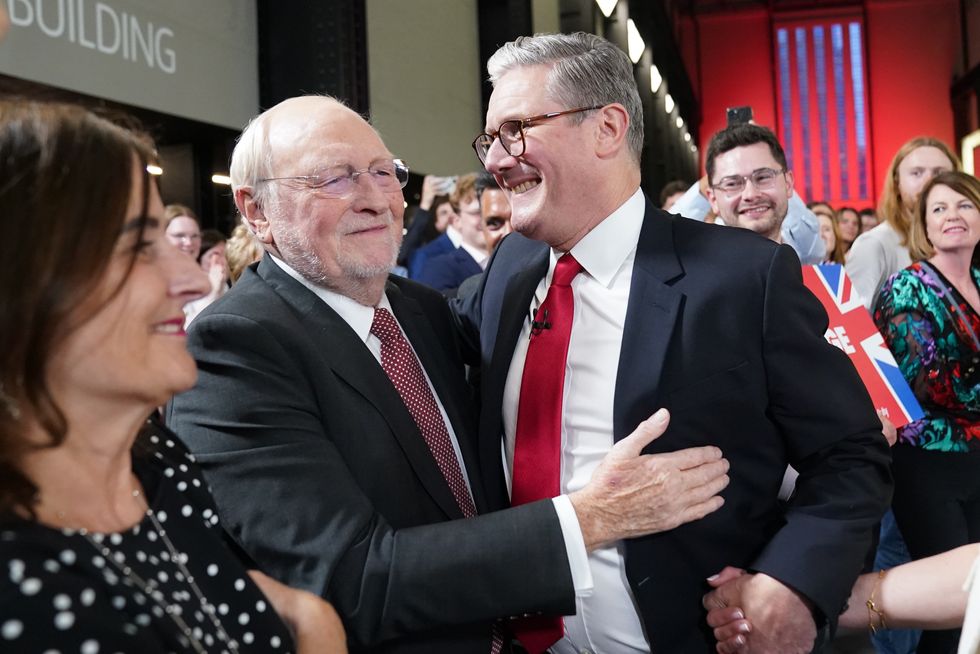 Lord Kinnock and Keir Starmer