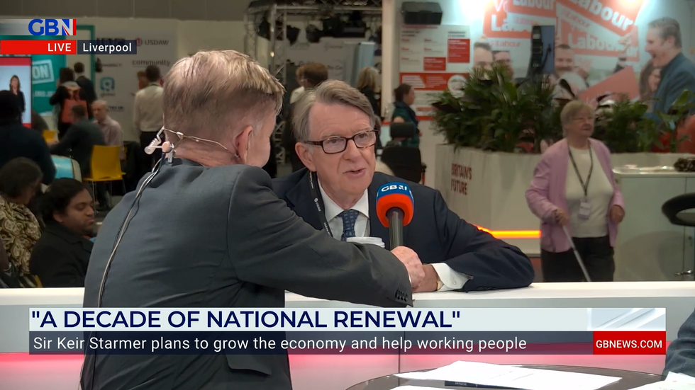 Lord Peter Mandelson appears on GB News