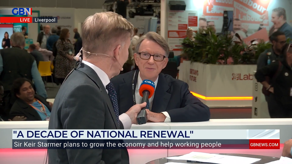 Lord Peter Mandelson appears on GB News
