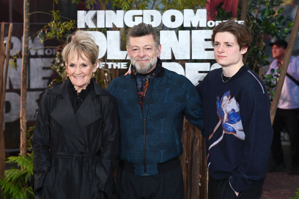 Lorraine Ashbourne, Andy Serkis and Louis Ashbourne Serkis