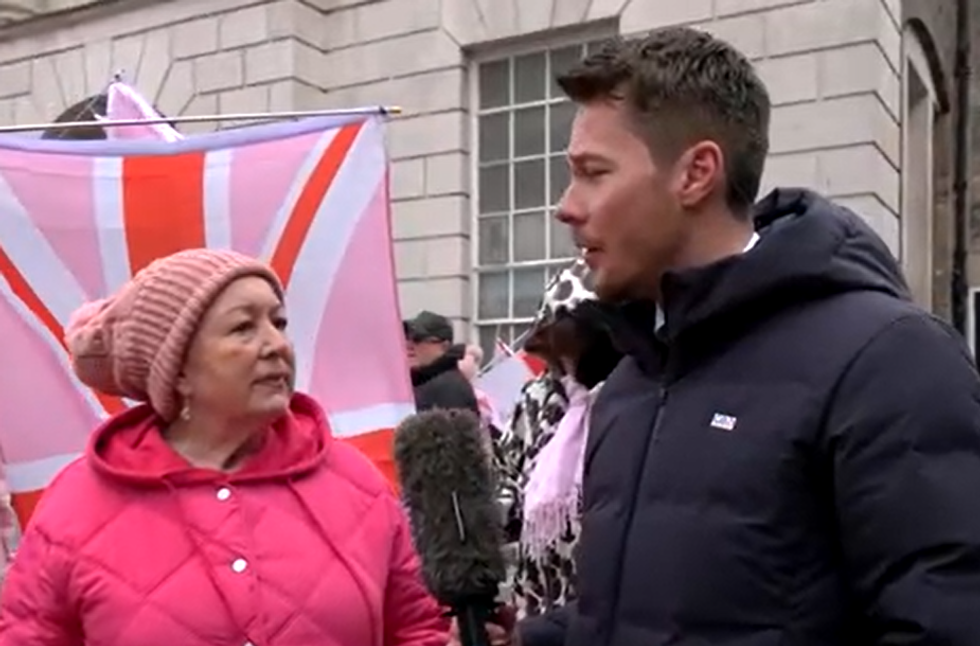 Lorraine was protesting in Chelmsford, speaking to Alex Armstrong