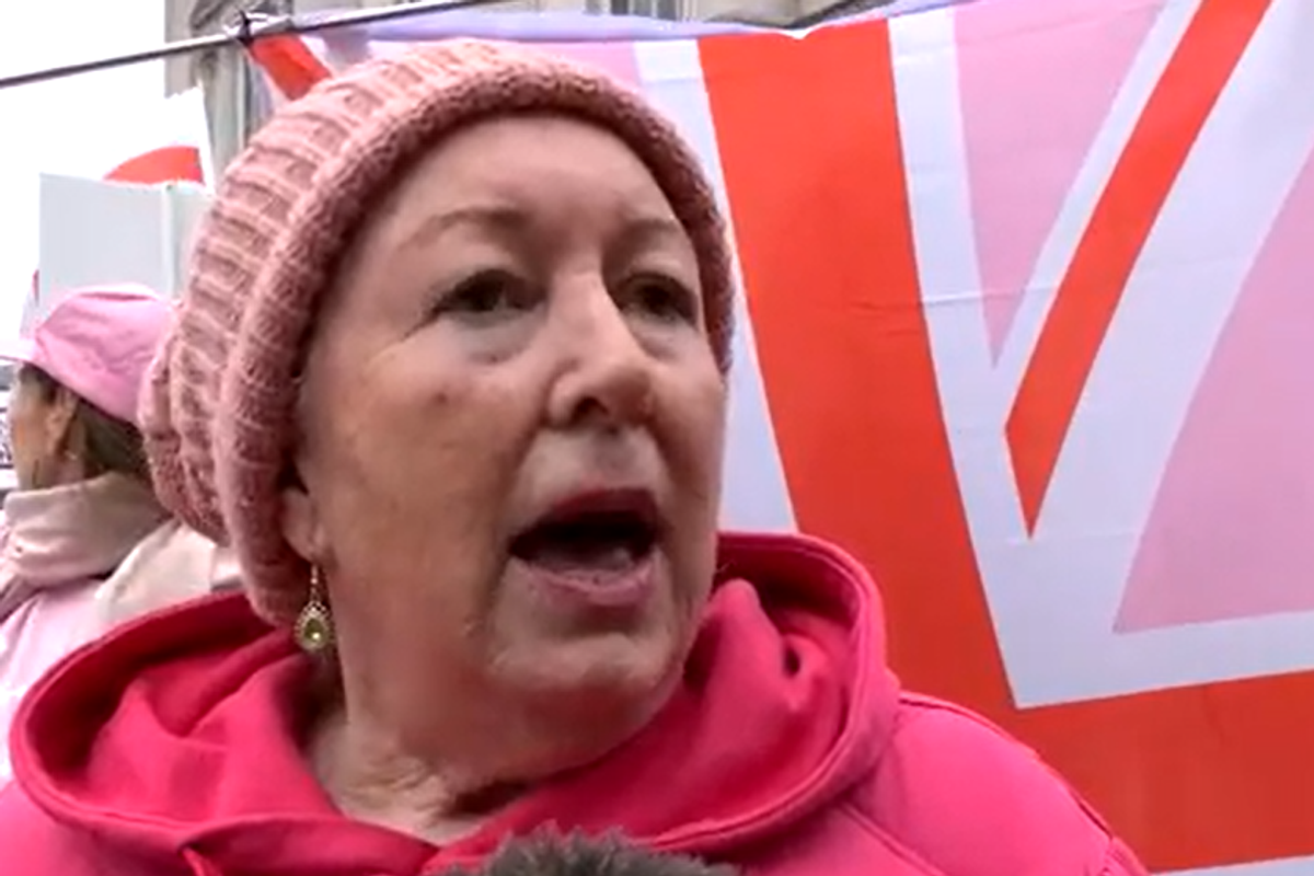 Lorraine was protesting in Chelmsford
