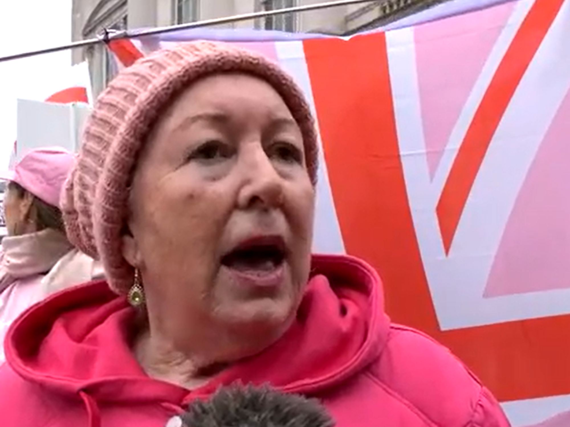 Lorraine was protesting in Chelmsford